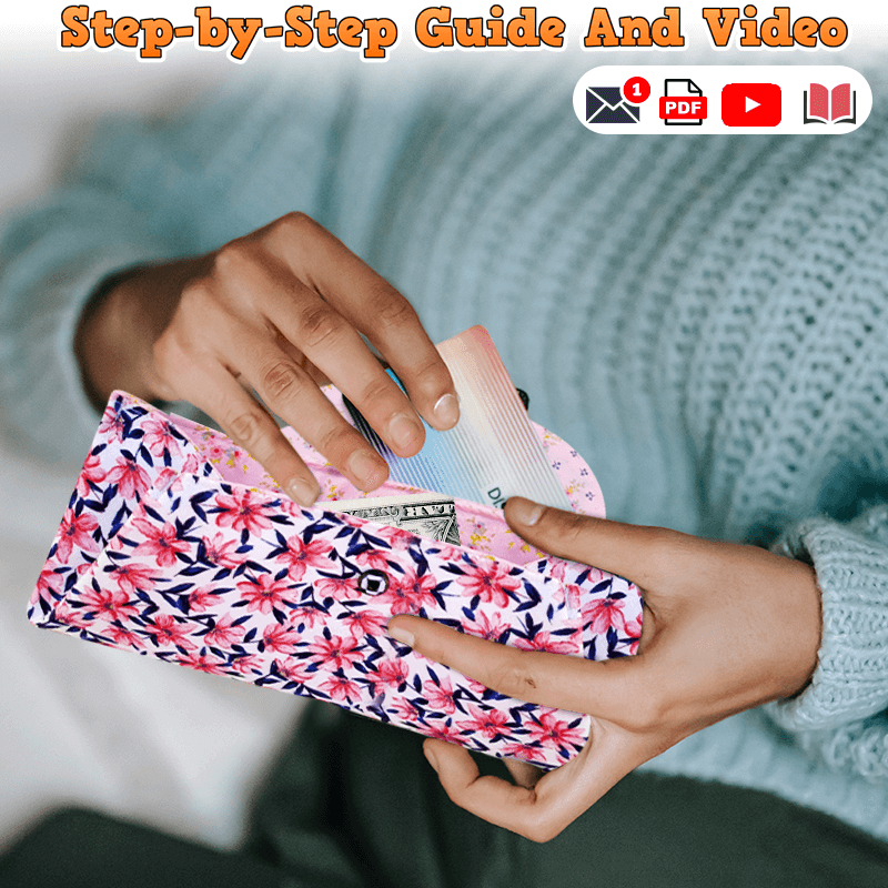 Accordion Long Wallet PDF Download Pattern (3 sizes included)