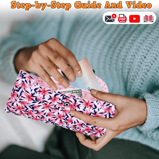 Accordion Long Wallet PDF Download Pattern (3 sizes included)