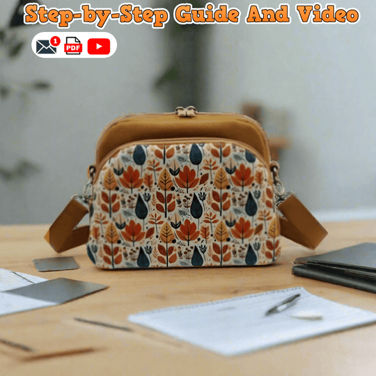Triple-Compartment Box Crossbody PDF Download Pattern (3 sizes included)
