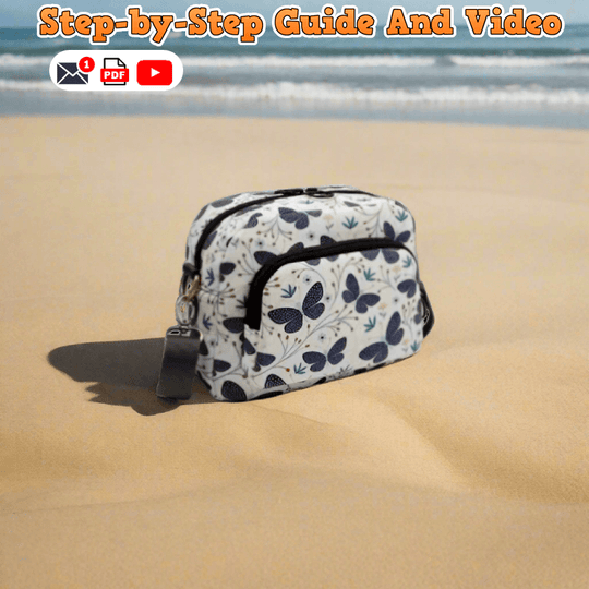 Pocketed Zipper Crossbody Bag PDF Download Pattern (3 sizes included)