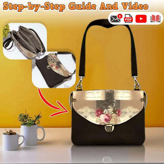 Pocketed Crossbody Purse PDF Download Pattern (3 sizes included)