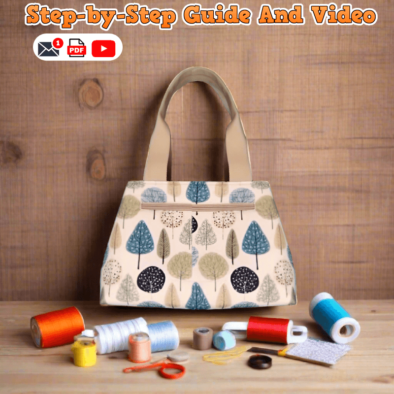 Two-Compartment Handbag PDF Download Pattern (3 sizes included)