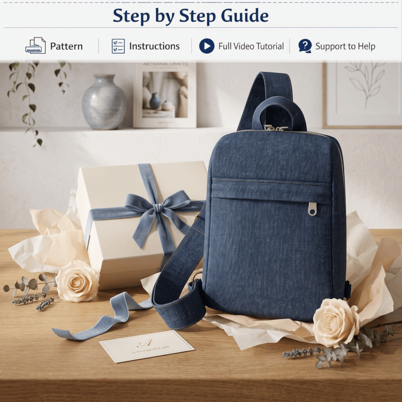 Denim Everyday Sling PDF Download Pattern (3 sizes included)