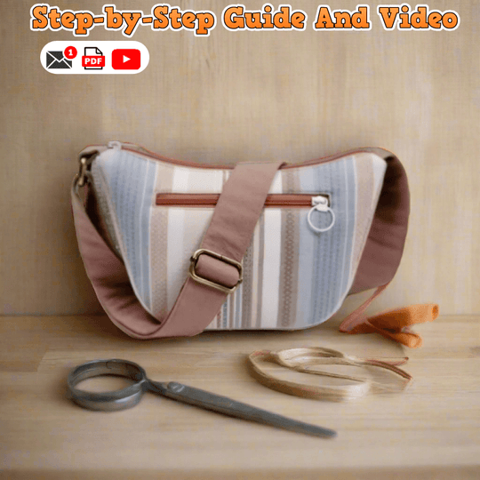 Front Pocket Crossbody Bag PDF Download Pattern (3 sizes included)