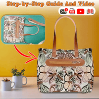 Zipper Divided Tote Bag PDF Download Pattern (3 sizes included)