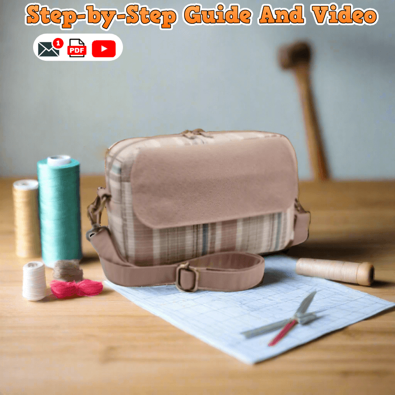 Flap-Pocket Crossbody Bag PDF Download Pattern (3 sizes included)