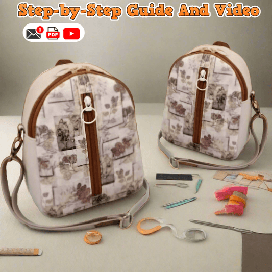 Dual-Zipper Mini Crossbody Bag PDF Download Pattern (3 sizes included)