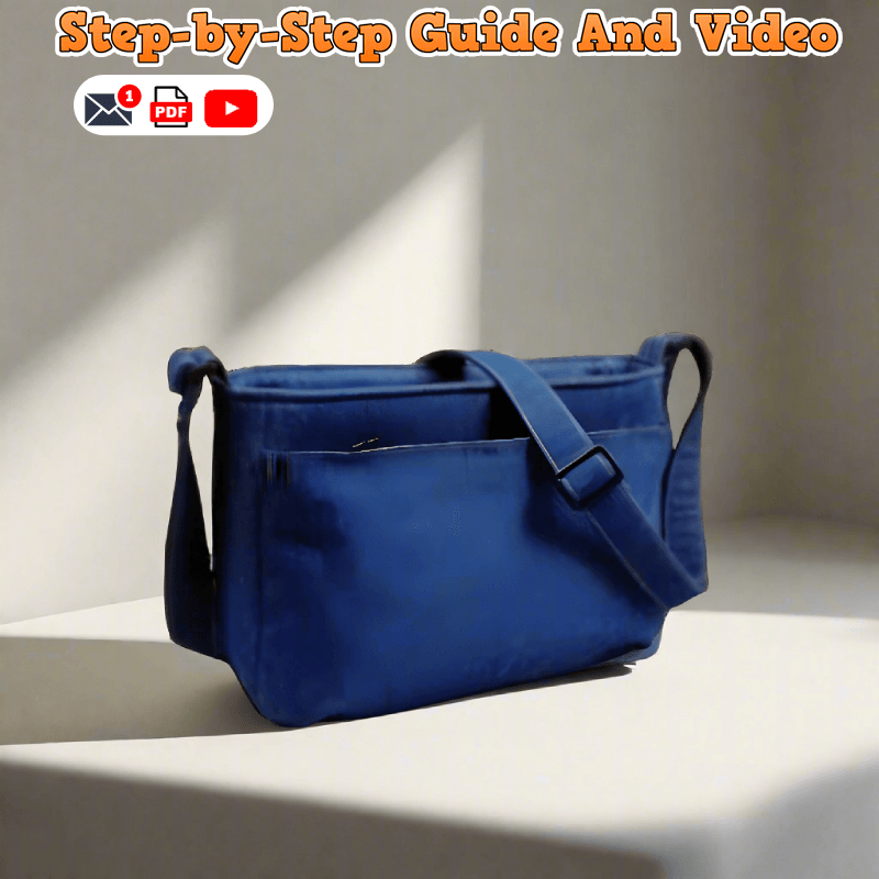 Denim Multi-Compartment Crossbody Bag PDF Download Pattern (3 sizes included)