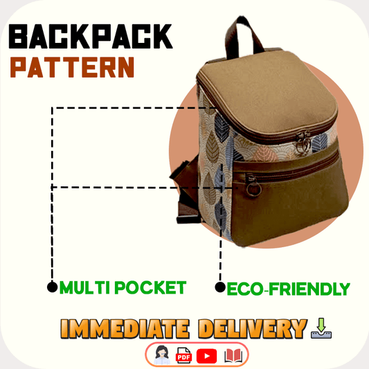 Wide Mouth Backpack PDF Download Pattern (3 sizes included)