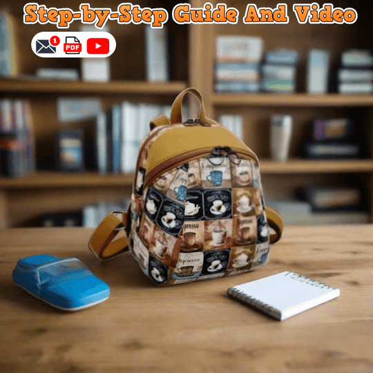 Two-Compartment Zip Backpack PDF Download Pattern (3 sizes included)