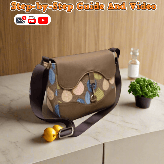 Curved Flap Shoulder Bag PDF Download Pattern (3 sizes included)