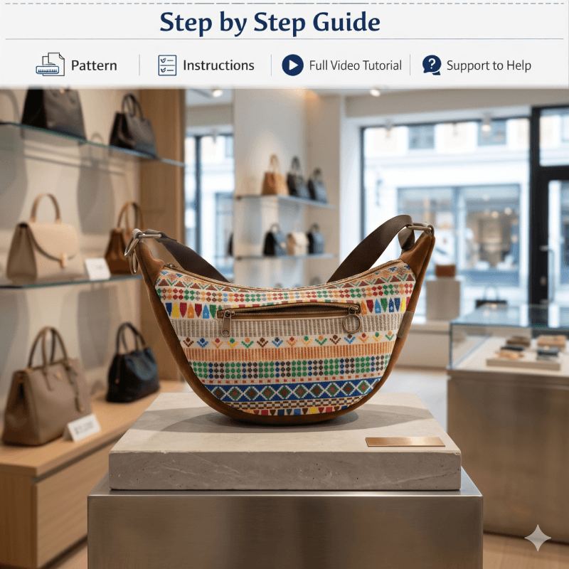 Cute Bum Bag PDF Download Pattern (3 sizes included)