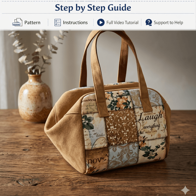 Cute Zipper Bag PDF Download Pattern (3 sizes included)