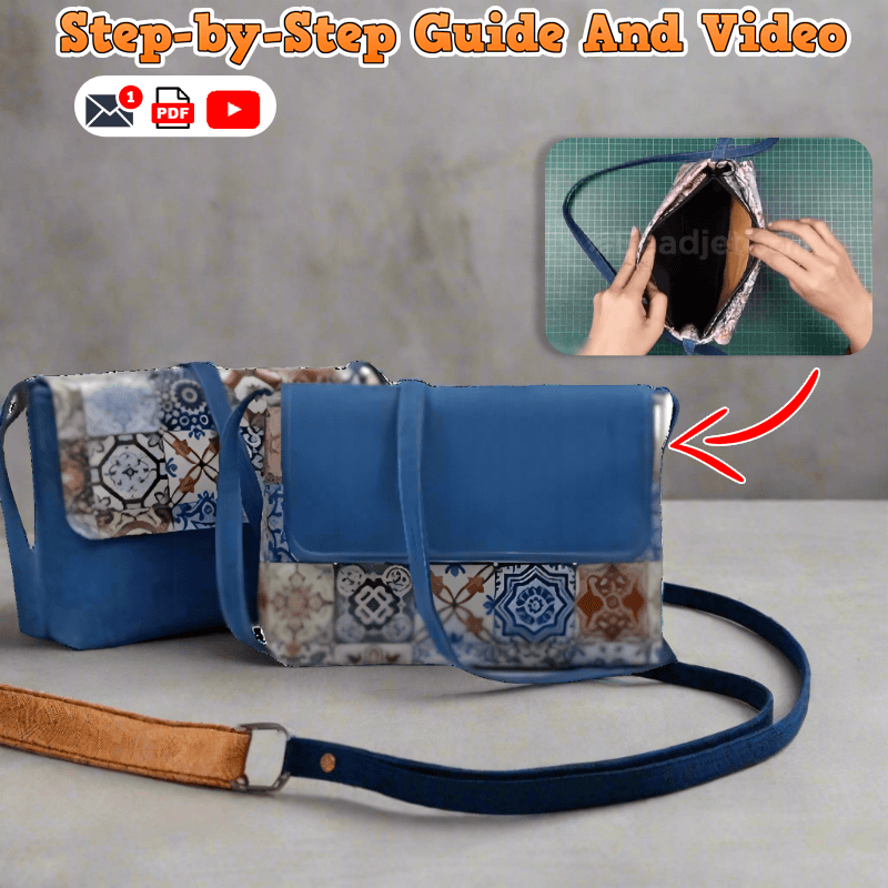 Flap-Top Crossbody Bag PDF Download Pattern (3 sizes included)