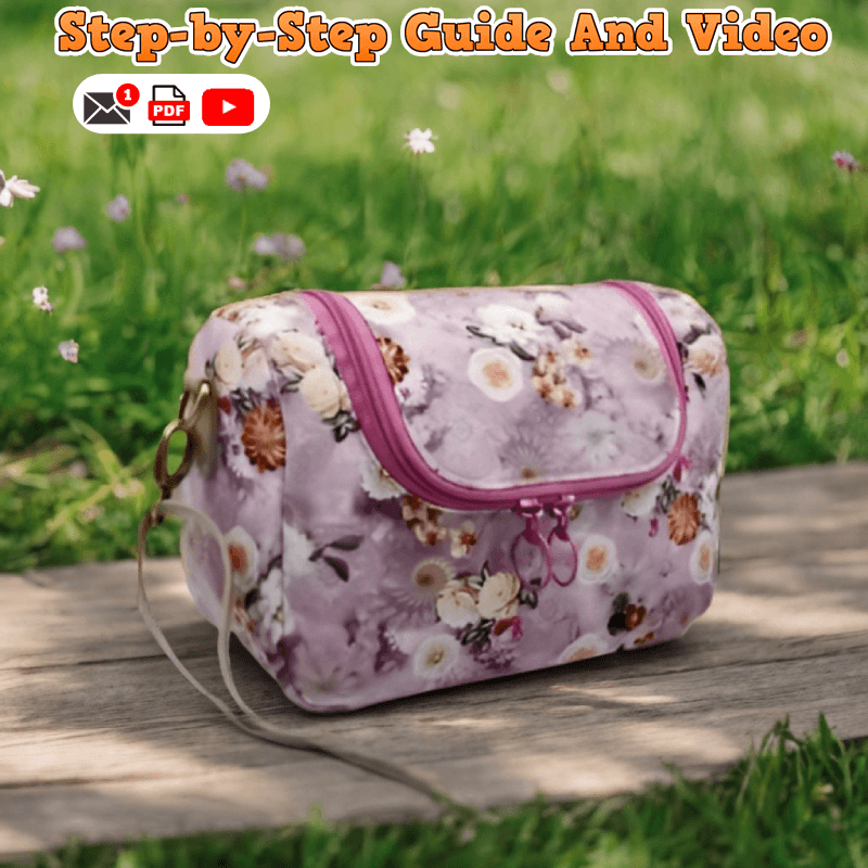 Zip-Top Crossbody Bag PDF Download Pattern (3 sizes included)