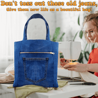 Denim Tote Bag PDF Download Pattern (3 sizes included)