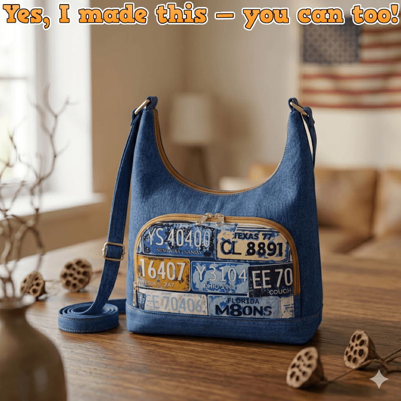 Denim Shoulder Bag PDF Download Pattern (3 sizes included)