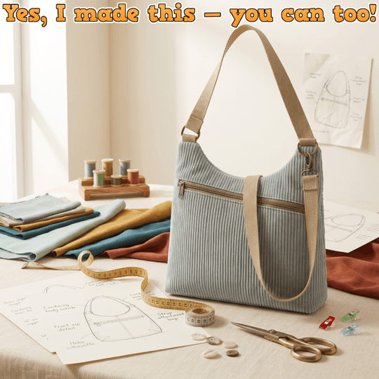 Crescent Sling Bag PDF Download Pattern (3 sizes included)