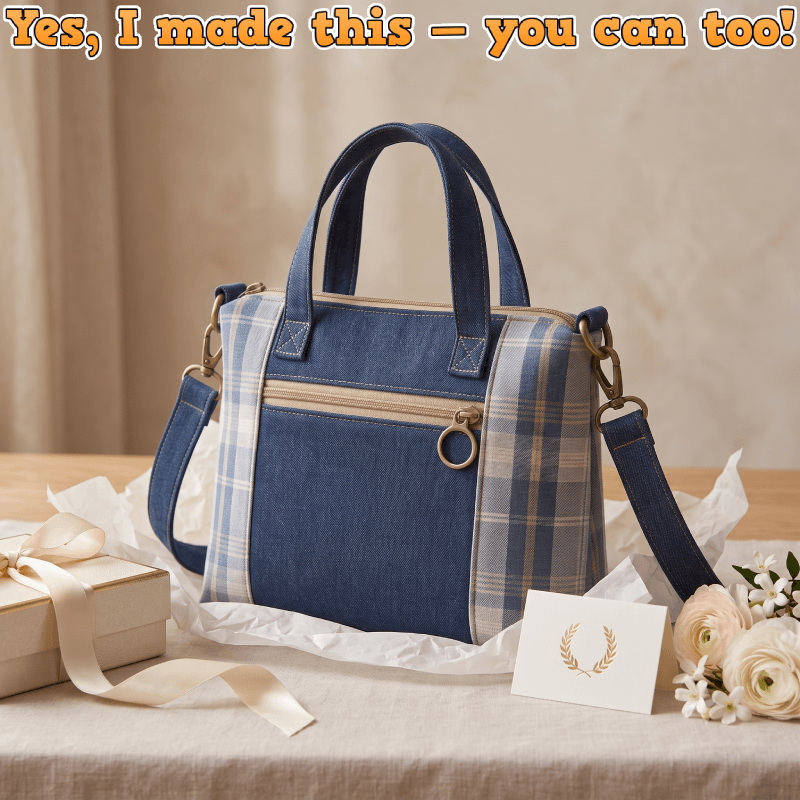 Denim Front Pocket Hand Bag PDF Download Pattern (3 sizes included)
