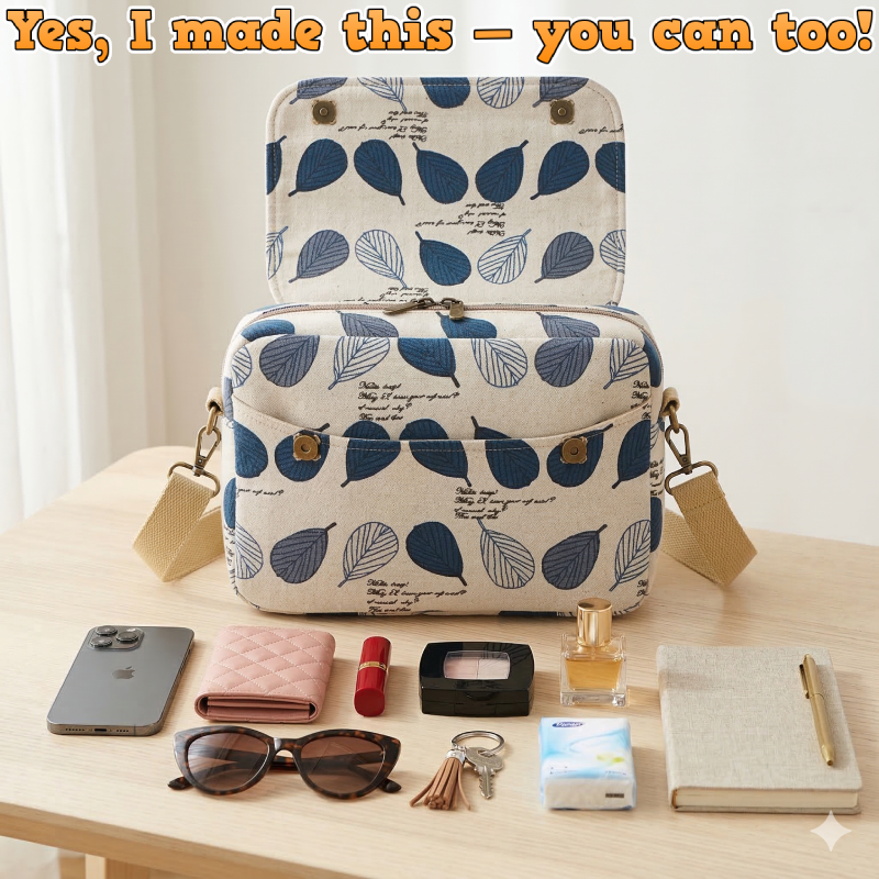 Cute Messenger Bag PDF Download Pattern (3 sizes included)