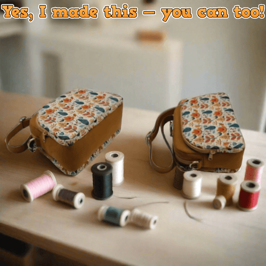 Triple-Compartment Box Crossbody PDF Download Pattern (3 sizes included)