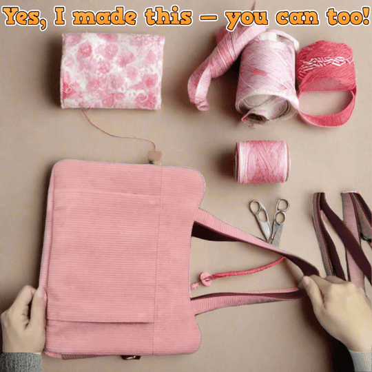 Multi-Pocket Zipper Tote Bag PDF Download Pattern (3 sizes included)