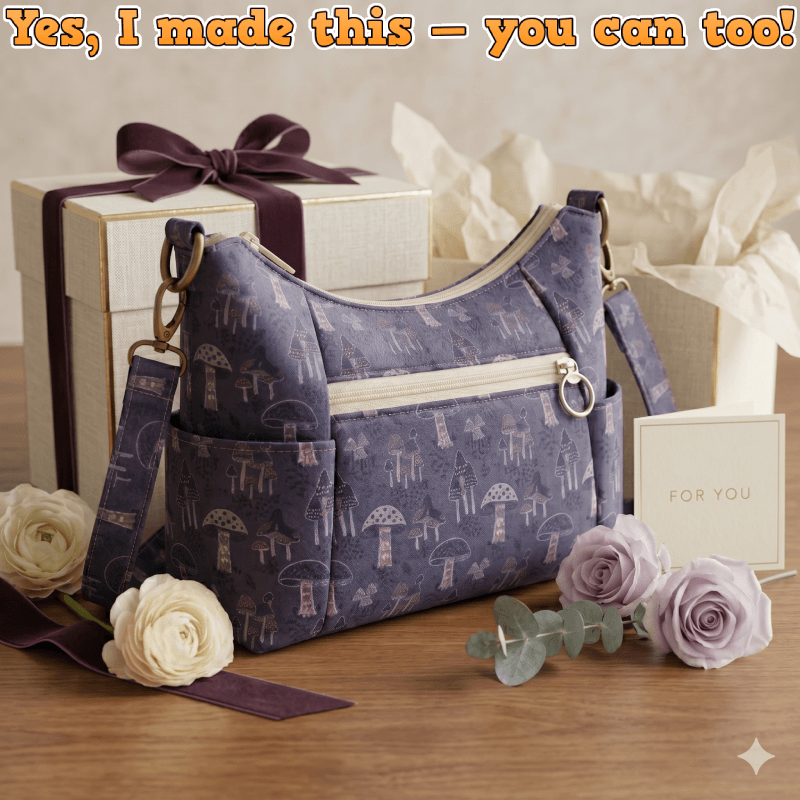 Pocketed Exterior Tote Bag PDF Download Pattern (3 sizes included)