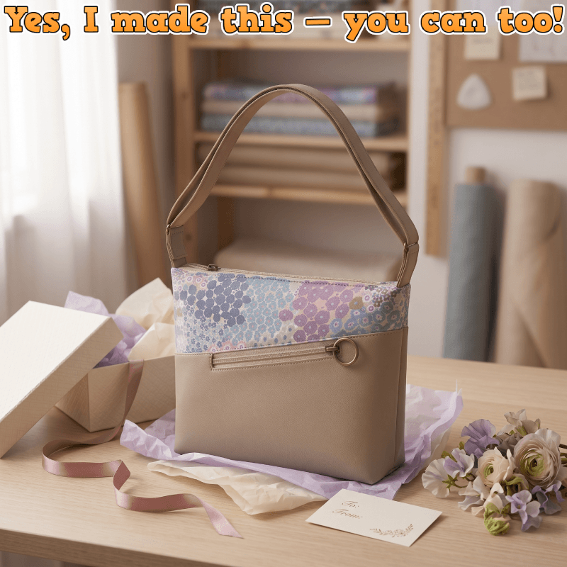 Triple Zipper Shoulder Bag PDF Download Pattern (3 sizes included)