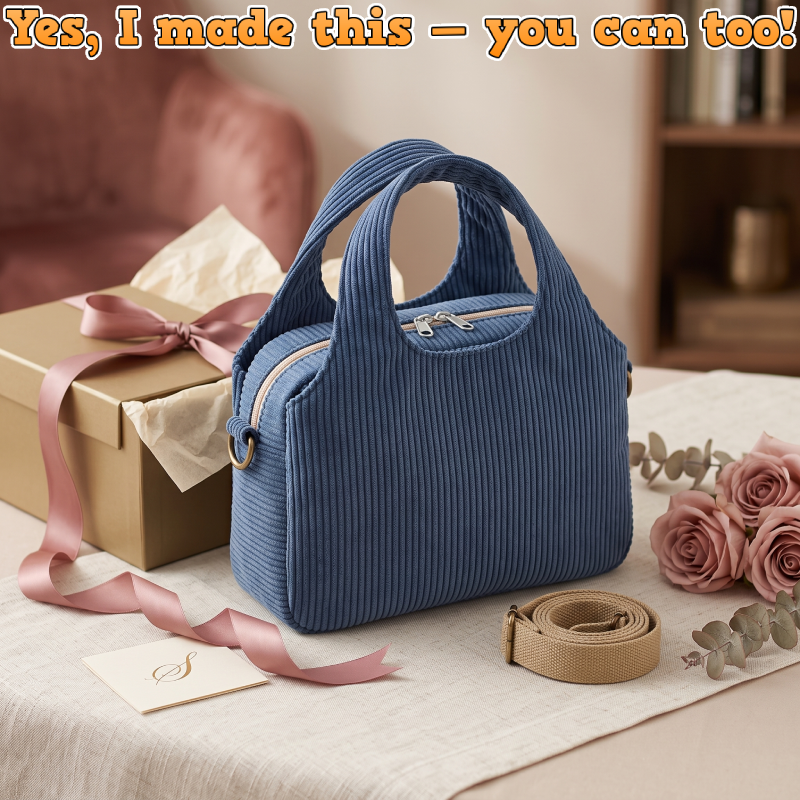 Triple-Compartment Handle Bag PDF Download Pattern (3 sizes included)