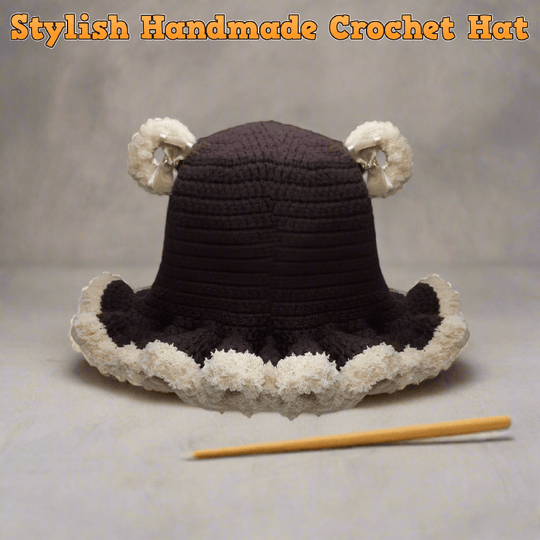 Chic Ruffled Hat PDF Crochet Pattern