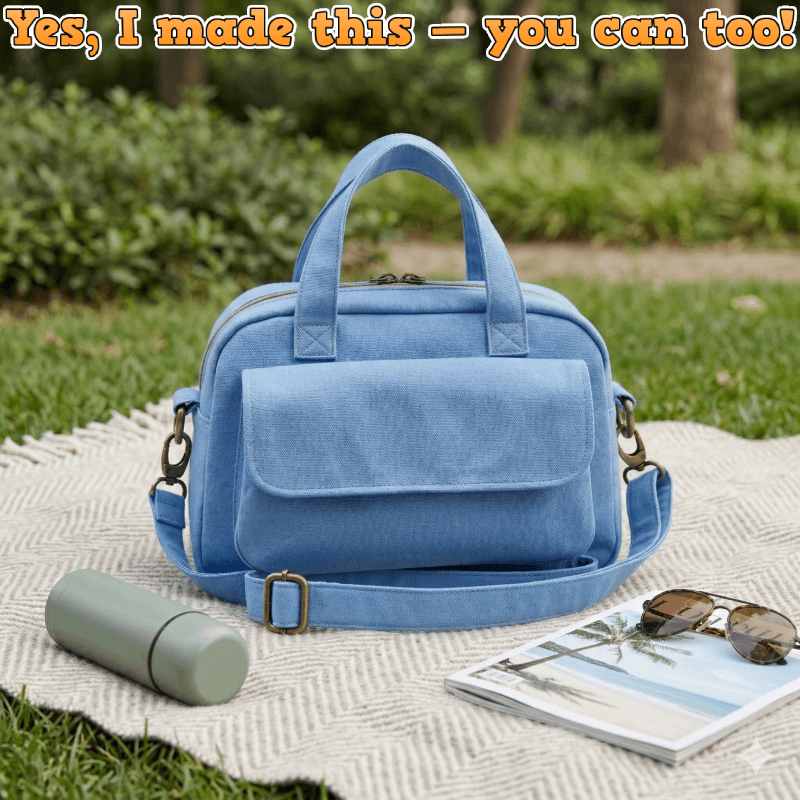 Front Flap Crossbody Bag PDF Download Pattern (3 sizes included)