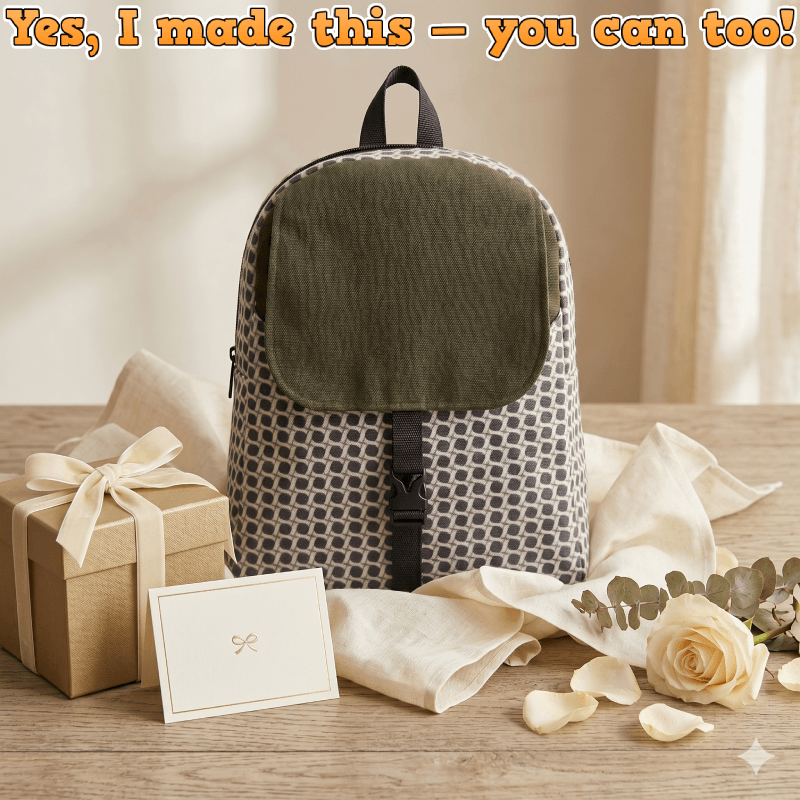 Casual Backpack PDF Download Pattern (3 sizes included)