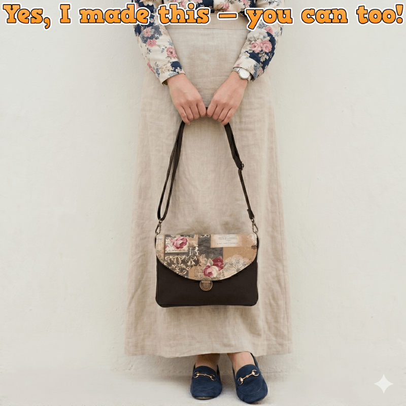 Pocketed Crossbody Purse PDF Download Pattern (3 sizes included)