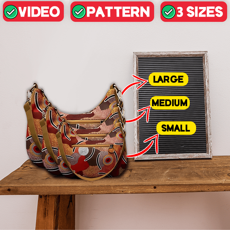 Sweet Shoulder Bag PDF Download Pattern (3 sizes included)