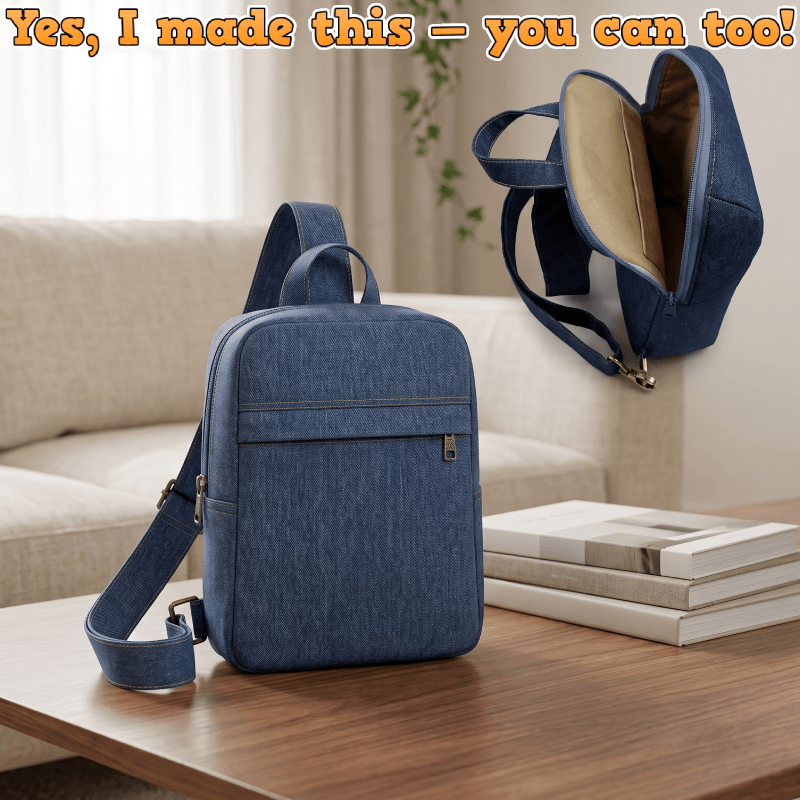 Denim Everyday Sling PDF Download Pattern (3 sizes included)