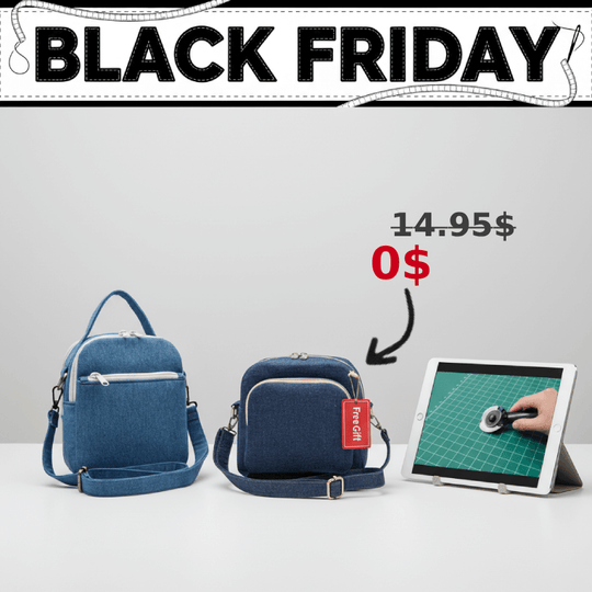 Dual-Zip Bag PDF Pattern + Bonus Front-Zip Crossbody (3 Sizes Each)