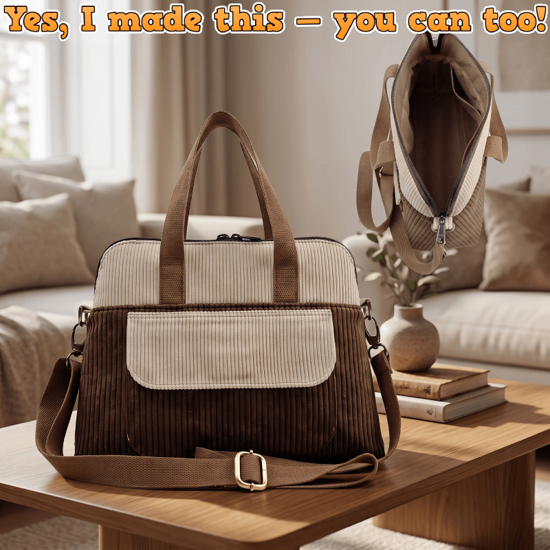 Flap Pocket Handbag PDF Download Pattern (3 sizes included)