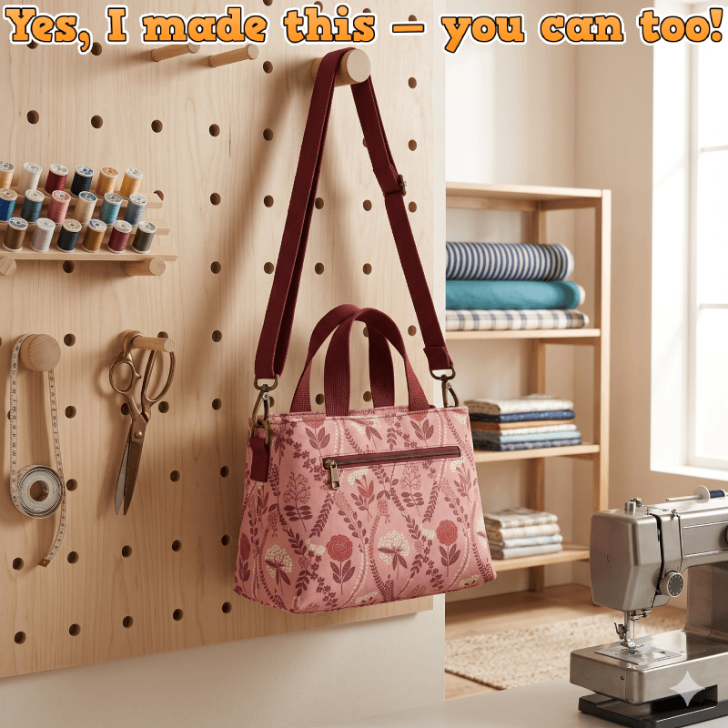 Triple-Compartment Handbag PDF Download Pattern (3 sizes included)