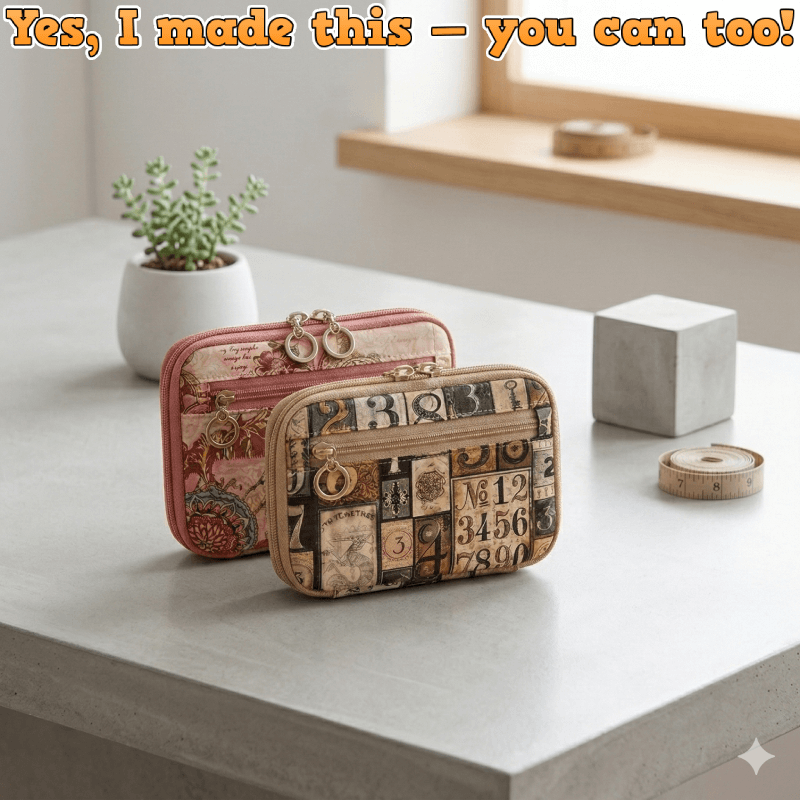 Zipper Card Wallet PDF Download Pattern (3 sizes included)