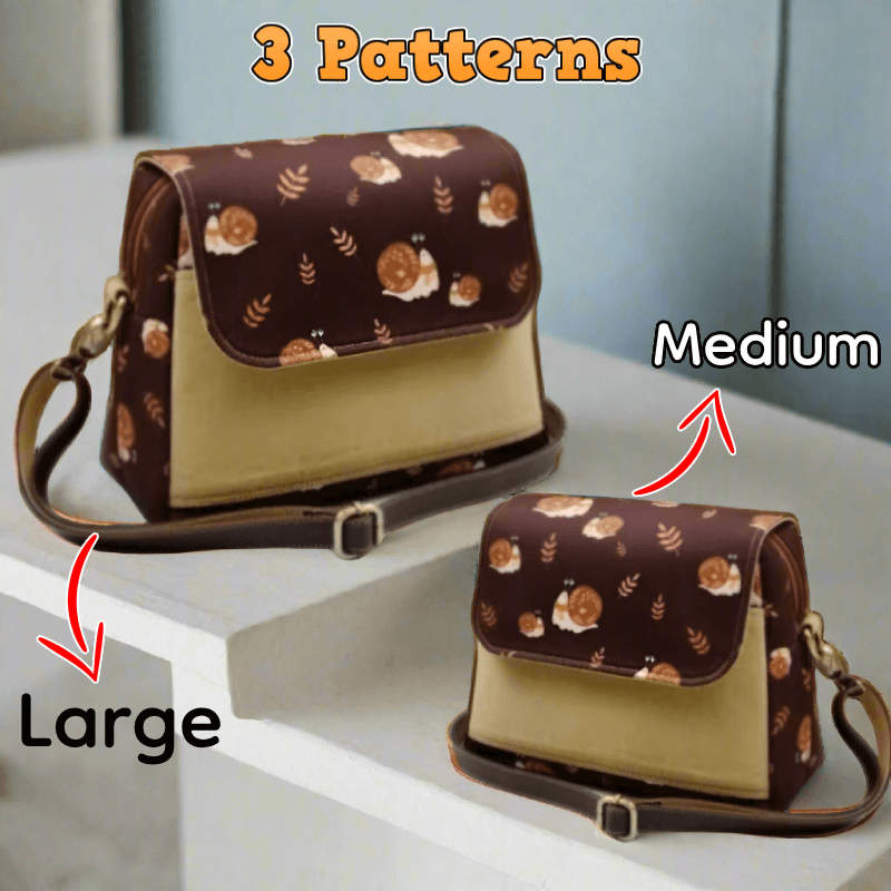 Mini Flap Crossbody Bag PDF Download Pattern (3 sizes included)