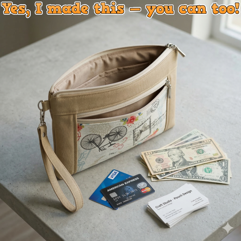 Wristlet Clutch Bag PDF Download Pattern (3 sizes included)