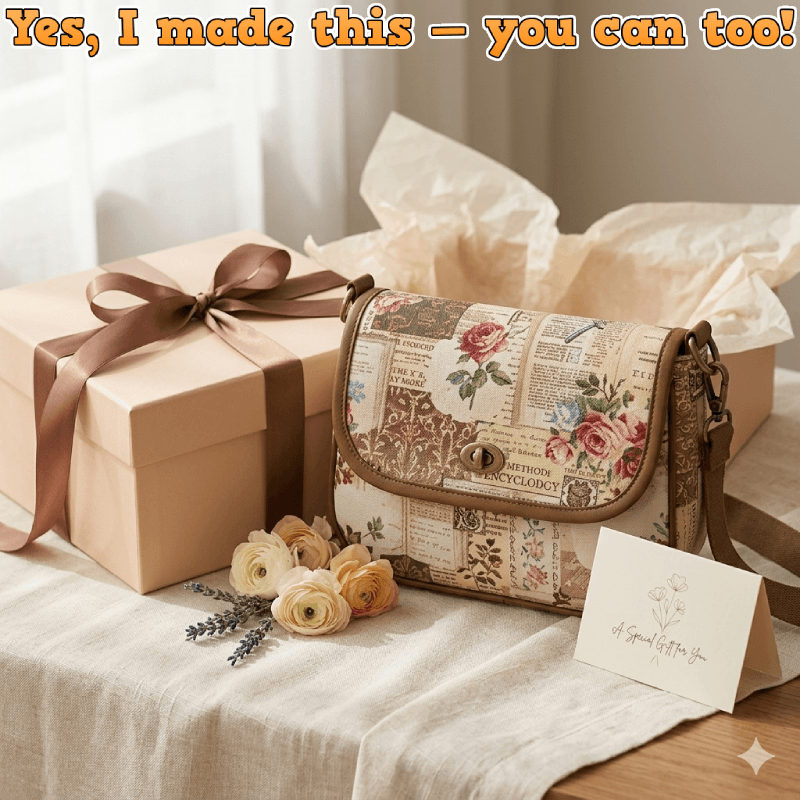 Flap Over Shoulder Bag PDF Download Pattern (3 sizes included)