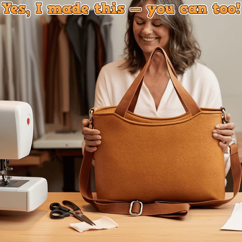 Classic Zip Shoulder Bag PDF Download Pattern (3 sizes included)