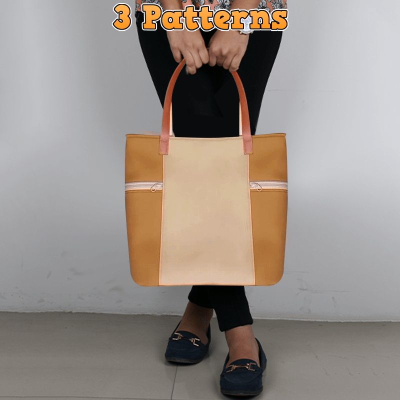 Recessed Zip Tote Bag PDF Download Pattern (3 sizes included)