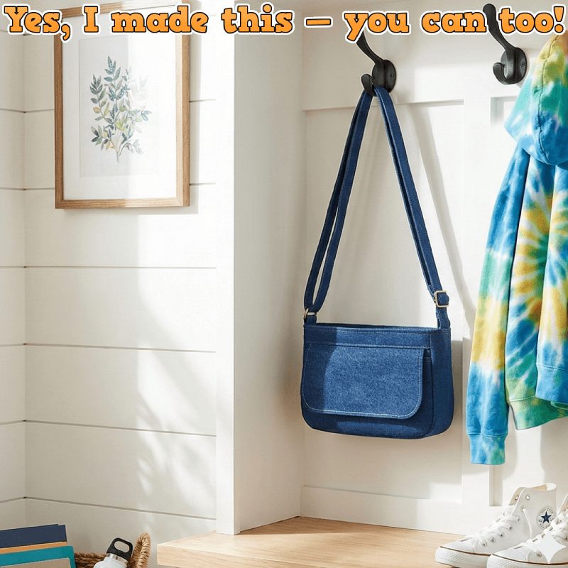 Flap & Zip Shoulder Bag PDF Download Pattern (3 sizes included)