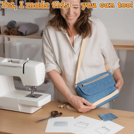 Zip-Front Flap Bag PDF Download Pattern (3 sizes included)