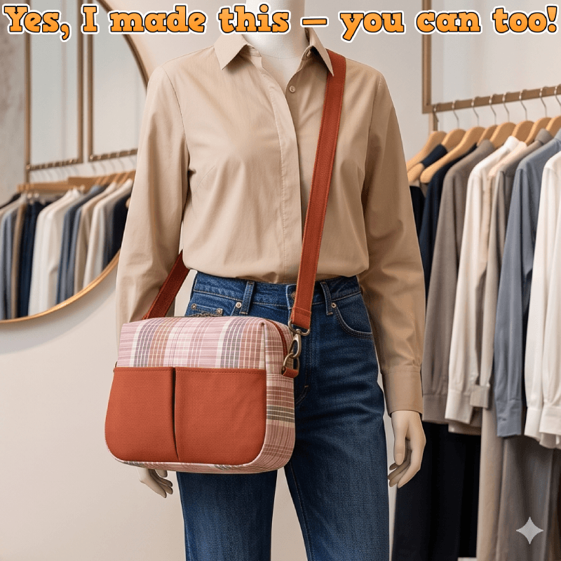 Pocketed Crossbody Bag PDF Download Pattern (3 sizes included)