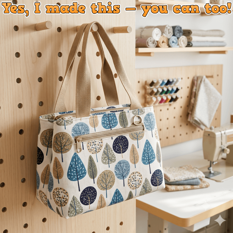 Two-Compartment Handbag PDF Download Pattern (3 sizes included)