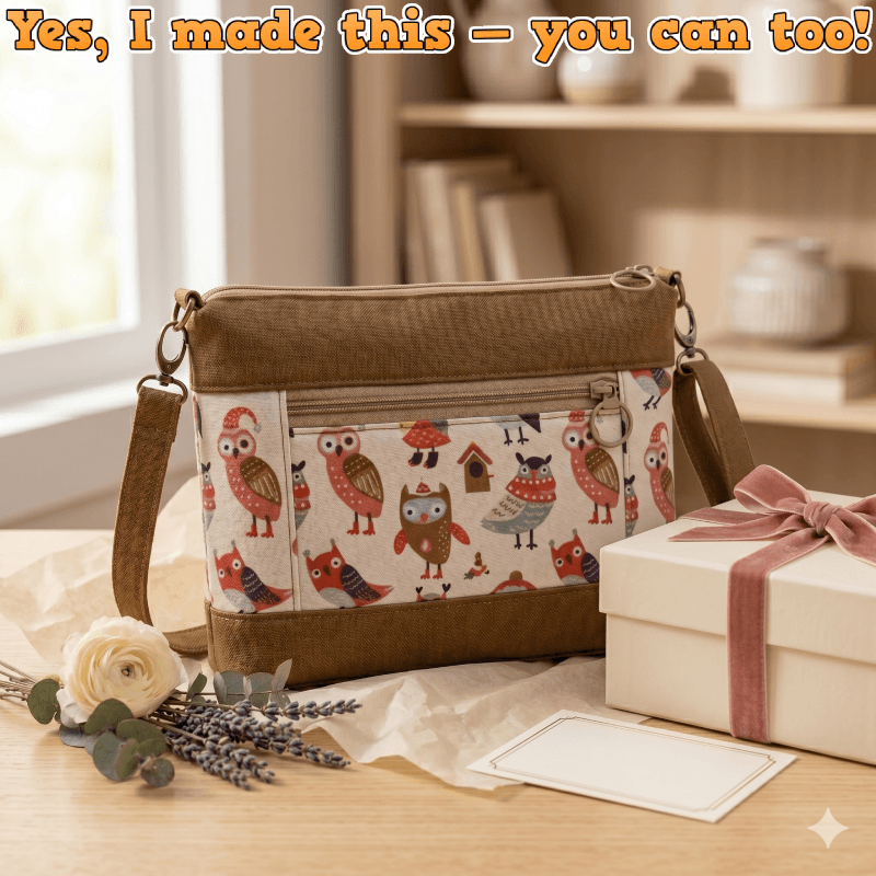 Zipper Crossbody Bag PDF Download Pattern (3 sizes included)