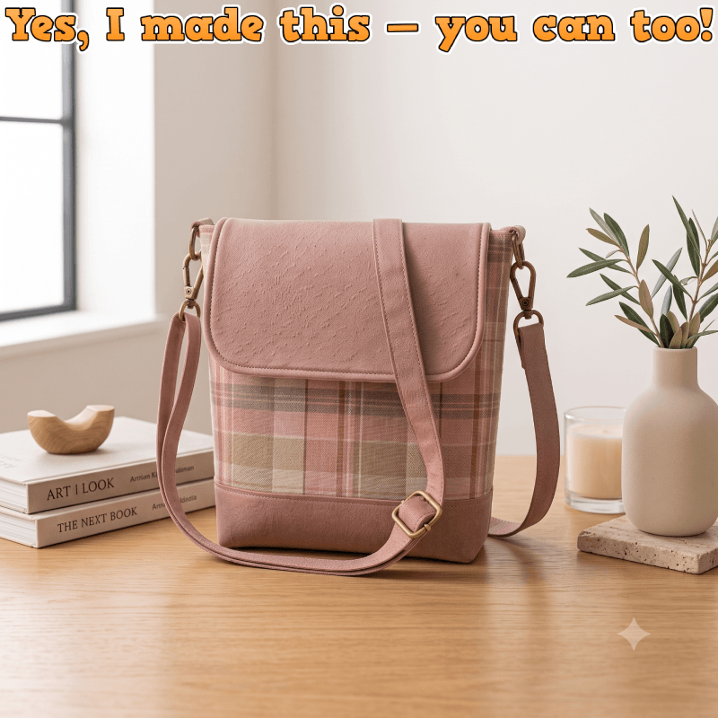 Square Flap Crossbody Bag PDF Download Pattern (3 sizes included)